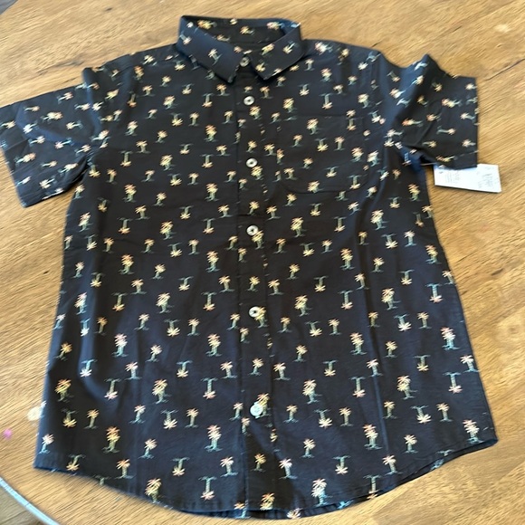 Boys large tropical palm tree button up Sonoma shirt. NWT. - Picture 1 of 4